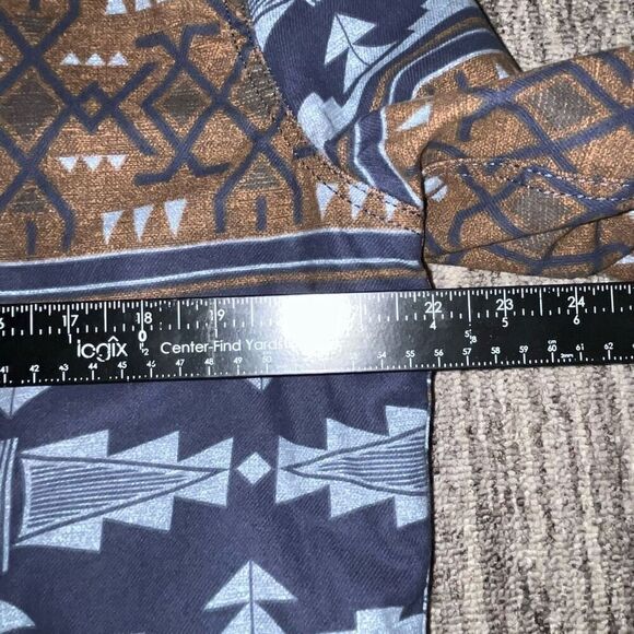 St John‘s Bay Men’s Size Small Outdoor Jacket Shearling Lined‎ Brown Blue Aztec - Picture 6 of 8